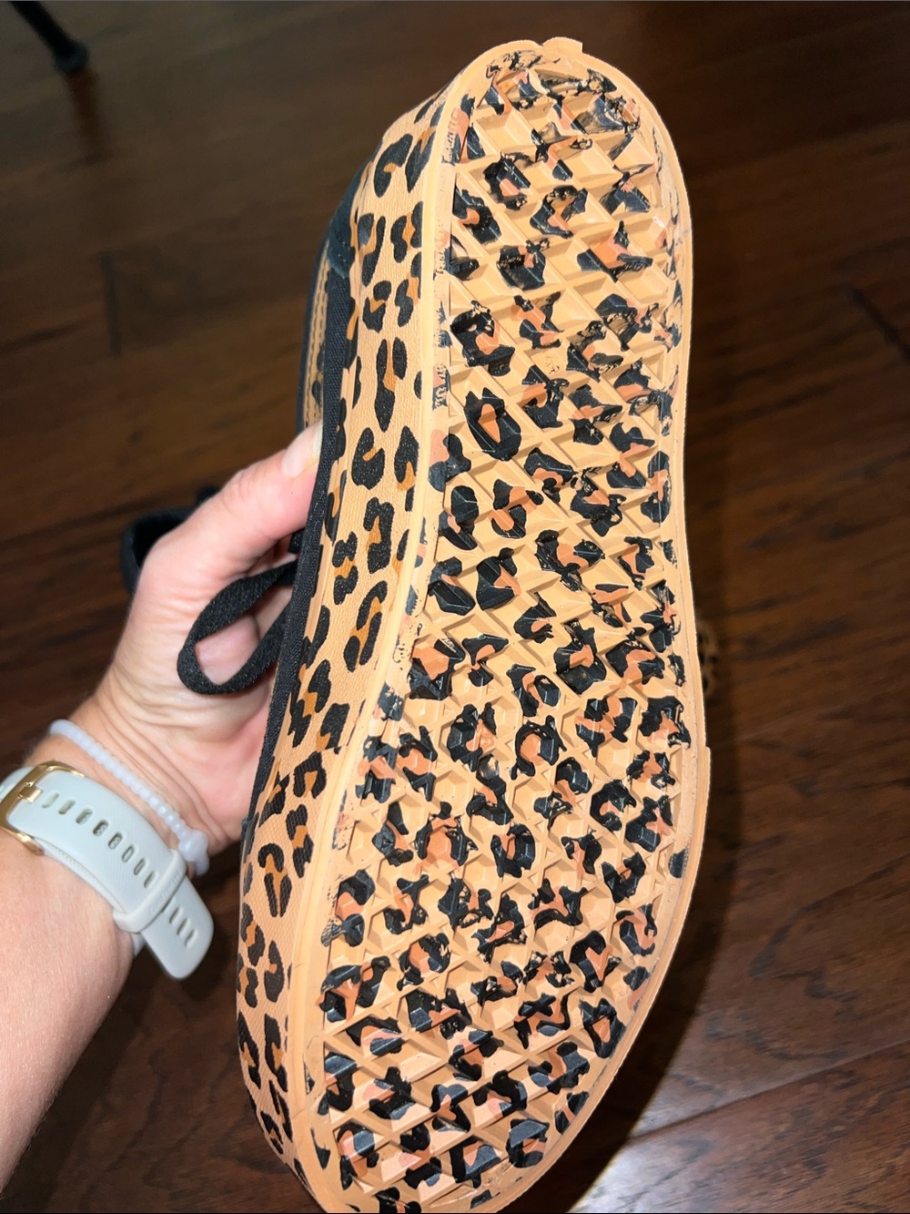 NWOT Leopard Old Skool VANS!! Black Suede Skate Shoes with Leopard Sole 5.5M, 7W - Picture 6 of 10
